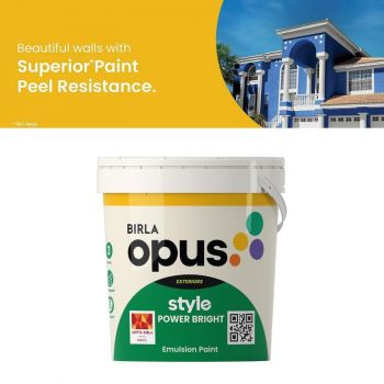 Style Power Bright Exterior Paint - Superior Whiteness, Anti-Algal, Low VOC, 3-Year Warranty 10 Litre - W 9900