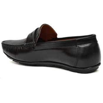 King Of Egle- Men's Formal and Casual Stylish Faux Leather Loafer Shoes Flat Heel Comfortable Slip Resistant Casual Slip-on 